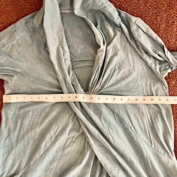 GAIA CONCEPTIONS SHAWL COLLAR ORIGAMI TUNIC ORGANIC COTTON HEMP KNIT XL SEAGLASS - Picture 4 of 15